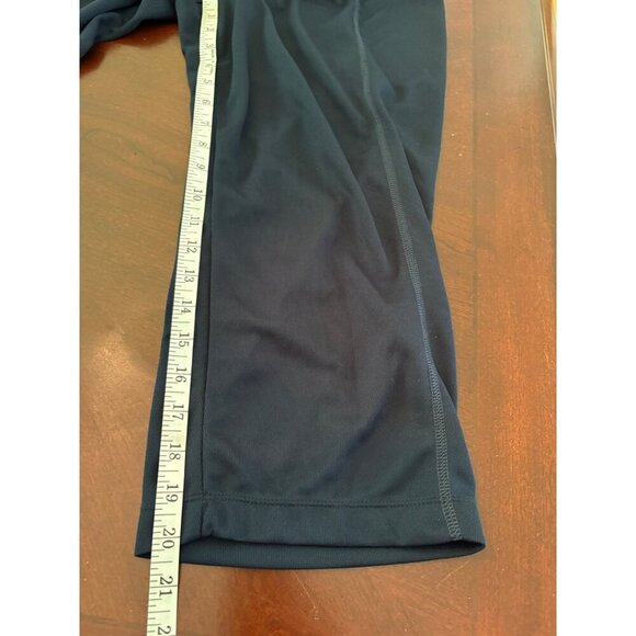 Nike NWT Dri-Fit Navy Blue Wide Leg Cropped Workout Pants Capri Y2K Size Small - Picture 11 of 12